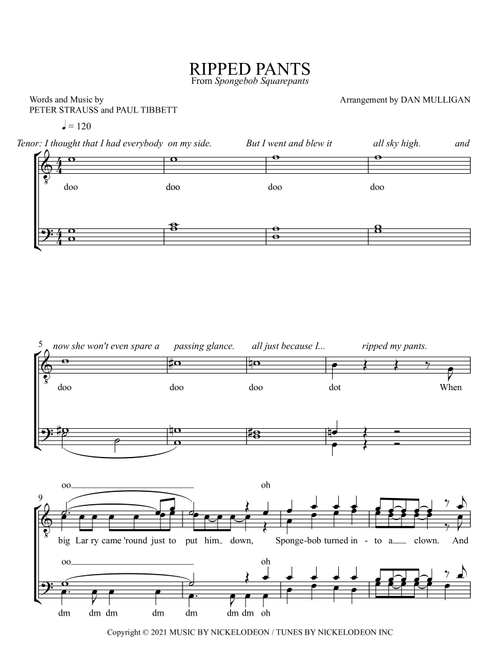 Ripped Pants (Arr. Dan Mulligan) - Paul Tibbitt, Peter Straus (Choral, TTBB)
