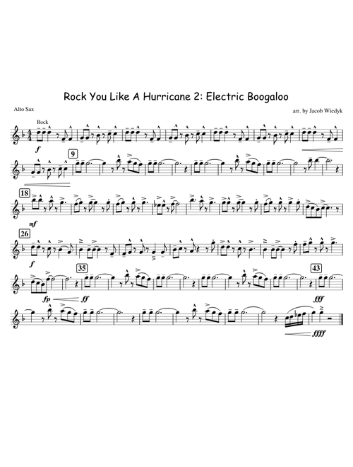 Rock You Like A Hurricane Marching Band Alto Rewrite