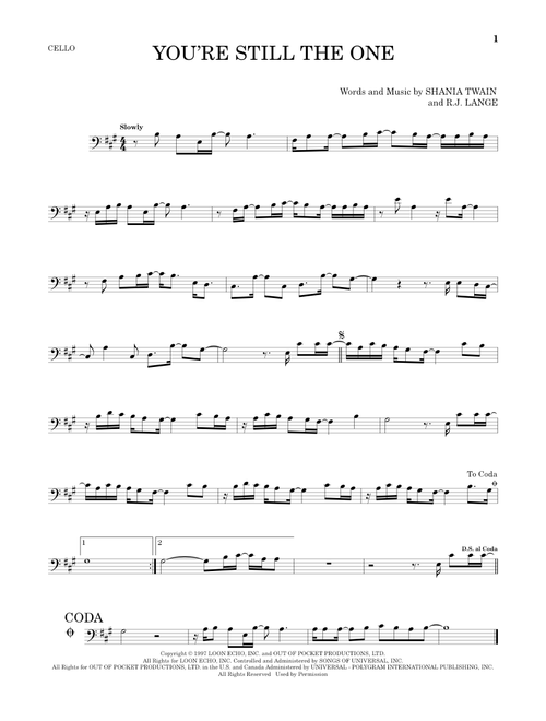 You're Still The One - Shania Twain (Cello Solo)