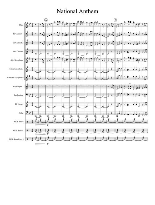 The Star Spangled Banner/ National Anthem of the United States