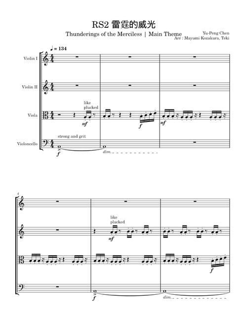 Thunderings of the Merciless String Quartet