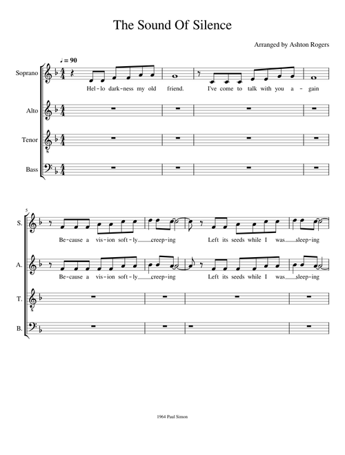 The Sound of Silence SATB
