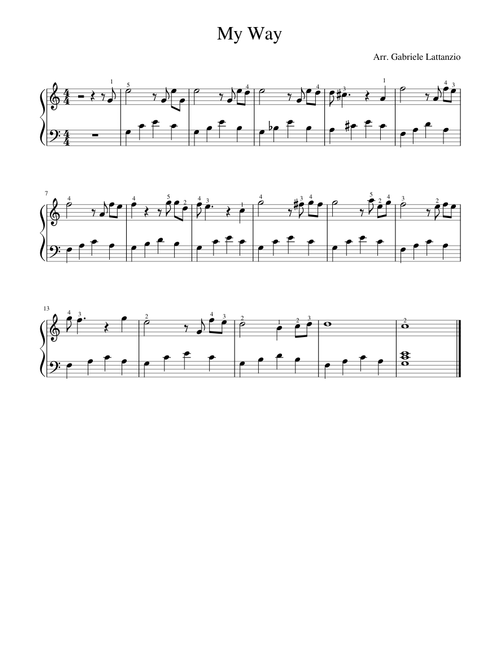 My Way (Easy Version)