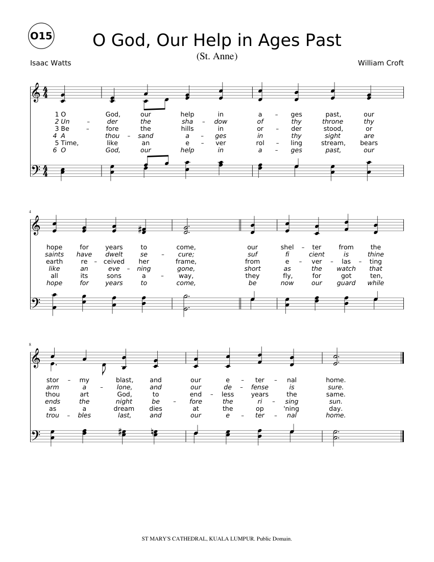 God, Our Help in Ages Past (St Sheet music for Organ (Mixed | Musescore.com