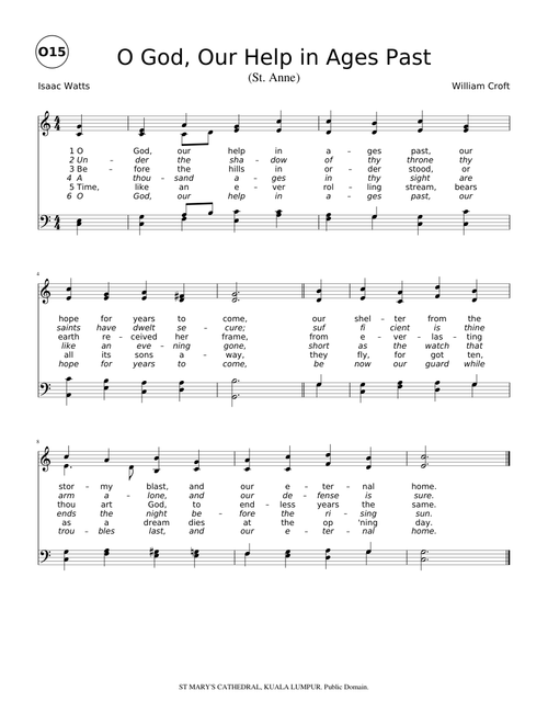 O God, Our Help in Ages Past (St Anne)