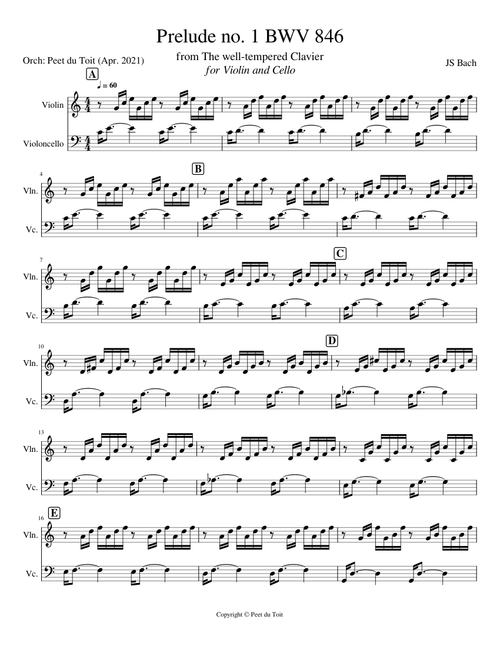The well-tempered clavier - book 1 - no 1 prelude in bwv 846 – Johann Sebastian Bach