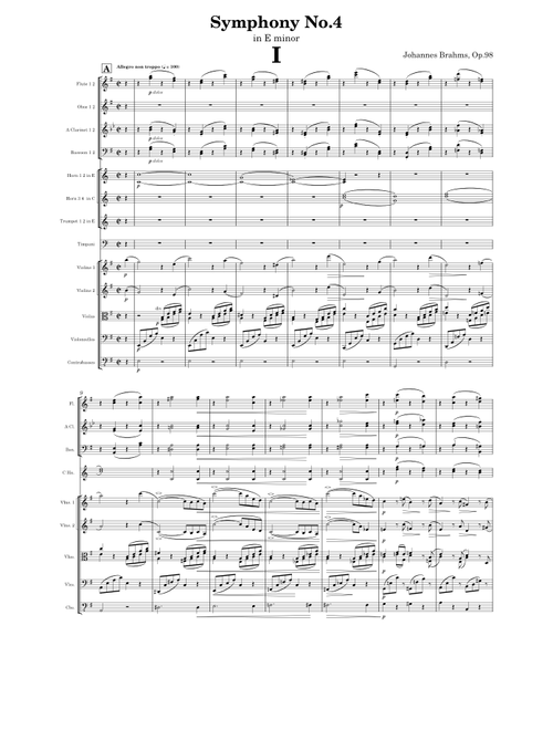 Symphony No.4 - Johannes Brahms Op.98 (at WBMP adjacent tempo)