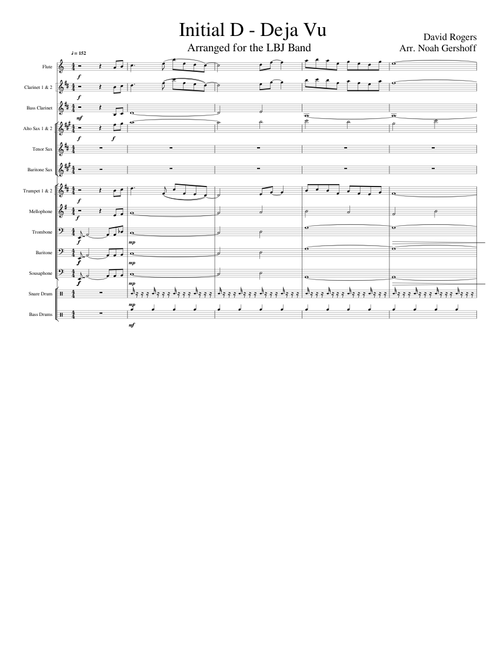 Initial D - Deja Vu For Marching Band