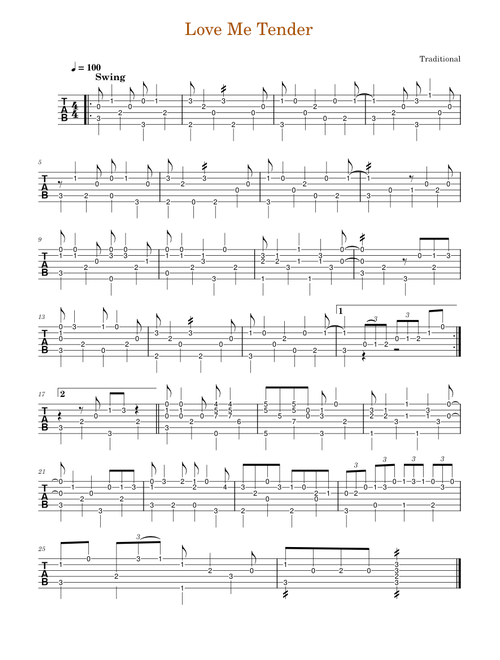 Love me tender – Elvis Presley