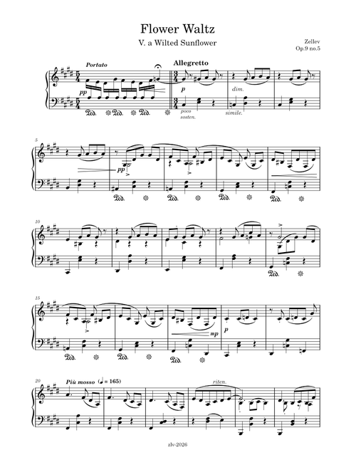 Waltz sheet music by Zellev | Play, print, and download in PDF or