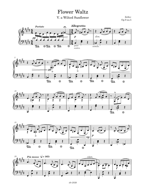 Waltz sheet music by Zellev | Play, print, and download in PDF or