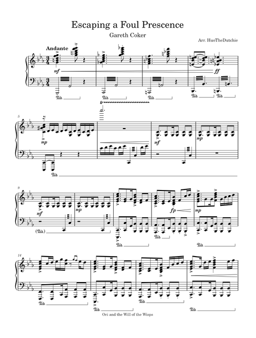 Escaping a Foul Presence – Gareth Coker Escaping a Foul Presence - Gareth Coker, Arr. HuoTheDutchie