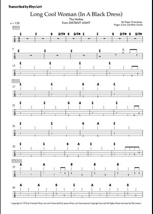 Play Official version of Long cool woman Sheet Music by The Hollies for  Guitar | MuseScore.com