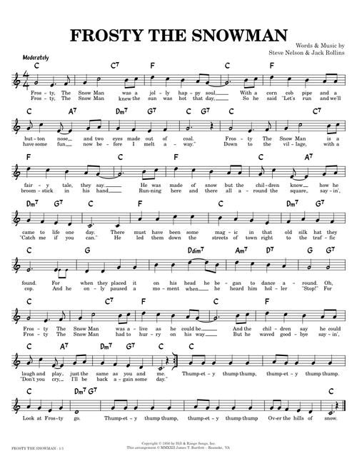 Frosty The Snow Man [lead sheet]
