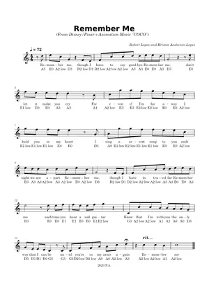 Remember Me ( from Coco) Sheet Music for Violin (Solo) | MuseScore.com Remember Me ( from Coco) Sheet Music for Violin (Solo) | MuseScore.com