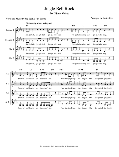 Jingle Bell Rock (SSAA A Cappella)