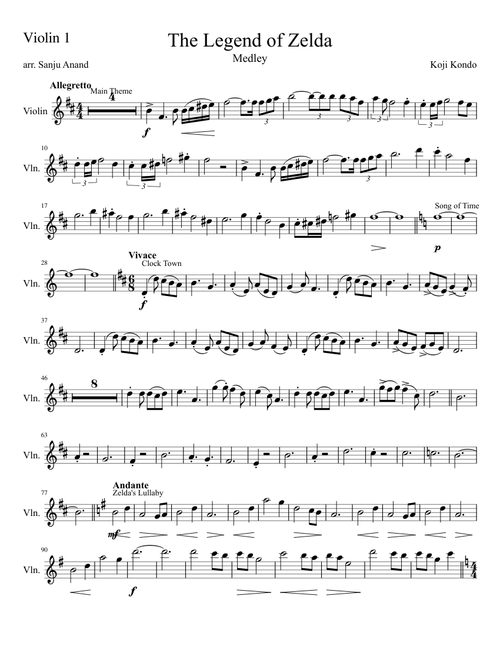 The Legend of Zelda- Violin 1