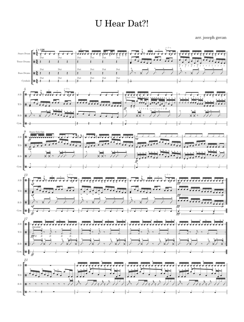 U Hear Dat?!  Drumline Cadence