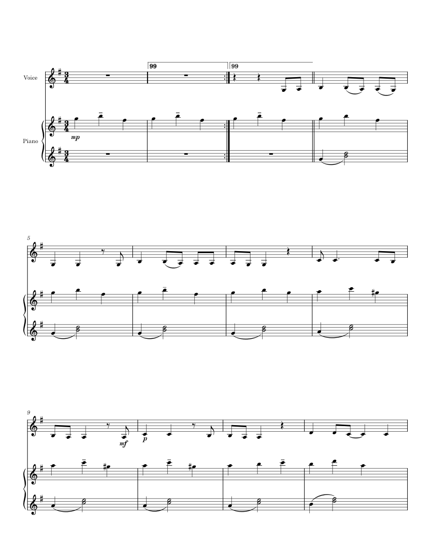 Pvg Score dc4b15497c7aa2d0157405ebbfd4f5e10541832b Sheet Music for Piano, Vocals ...