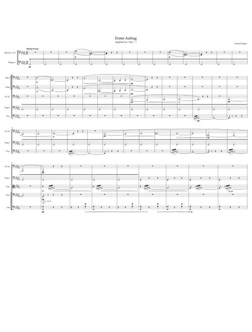 Siegfried - Act 1 Pg.1 - 7 Richard Wagner