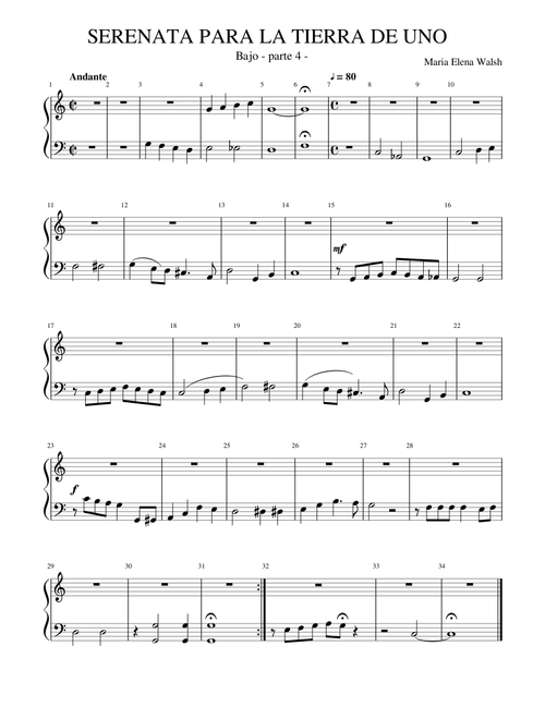 SERENATA PARA LA TIERRA DE UNO