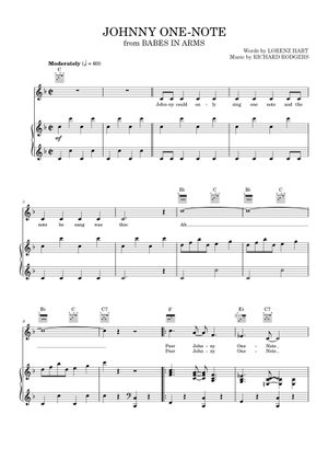 Play Official version of Johnny One Note Sheet Music by Rodgers & Hart ...