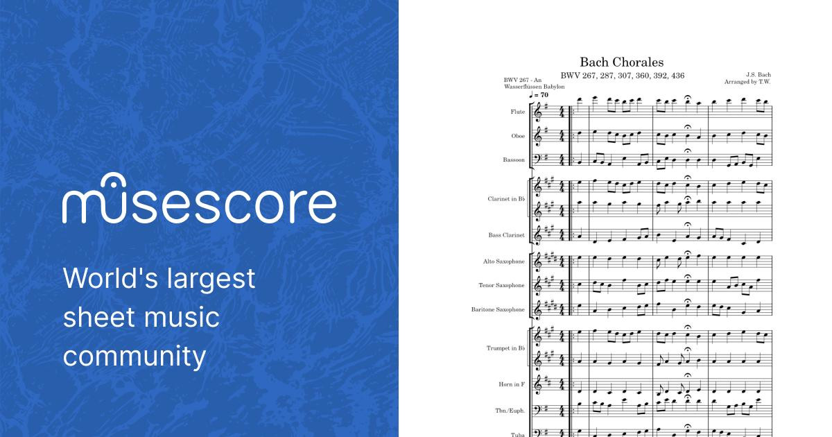 Chorales – Johann Sebastian Bach (for Concert Band) Sheet