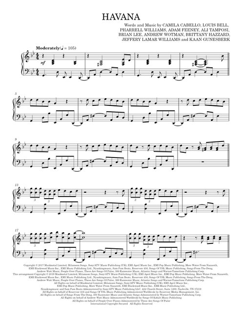 Havana (feat. Young Thug) - Camila Cabello, Camila Cabello feat. Young Thug (Piano Solo)