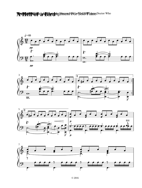 A Hell of a Bird (The Shepherd's Boy - Breaking the Wall) - ep. Heaven Sent piano solo