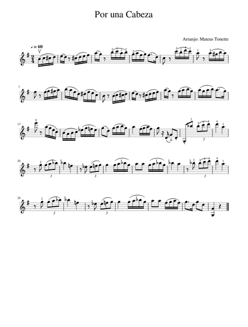 Por una Cabeza - Violino