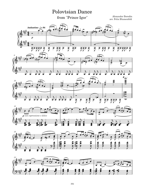 Borodin/Blumenfeld - Polovtsian Dance