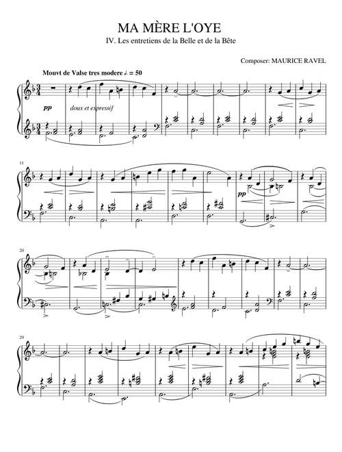 Ravel - Conversation of Beauty and the Beast