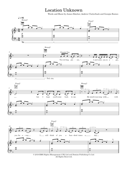 Location unknown - Honne (Piano-Voice-Guitar)