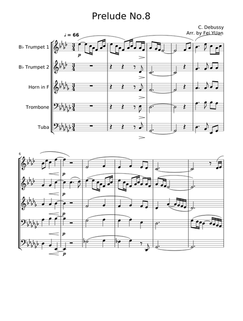 Prelude No 8 La fille aux cheveux de lin