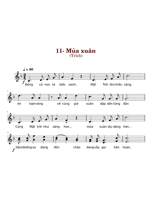 11- Mùa xuân – Âm nhạc 11 KNTT