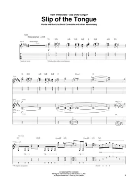「ホワイトスネイク」SLIP OF THE TONGUE バンドスコア♪ Free Slip Of The Tongue by Whitesnake sheet music | Download