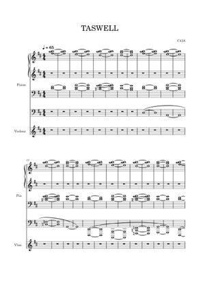 Taswell – C418 (Piano Solo)(Minecraft creative) Sheet Music for Piano ...
