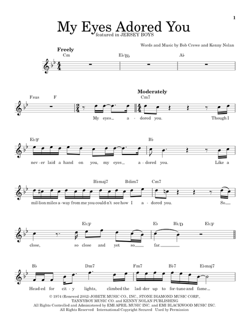 My Eyes Adored You - The Four Seasons, Frankie Valli (Pro Vocal)