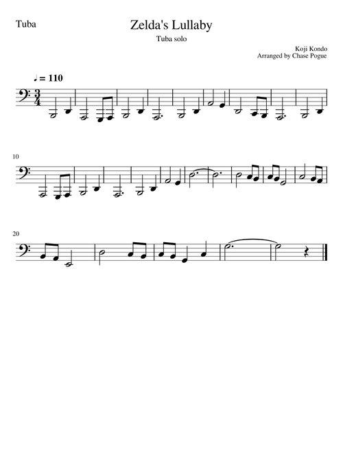 Zelda's Lullaby - Tuba Solo