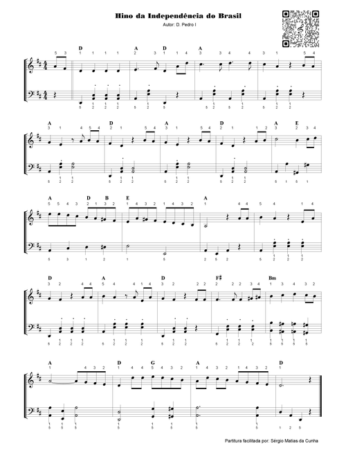 Hino da Independência do Brasil (Arr. Sérgio Matias da Cunha) - vários (Piano Solo)