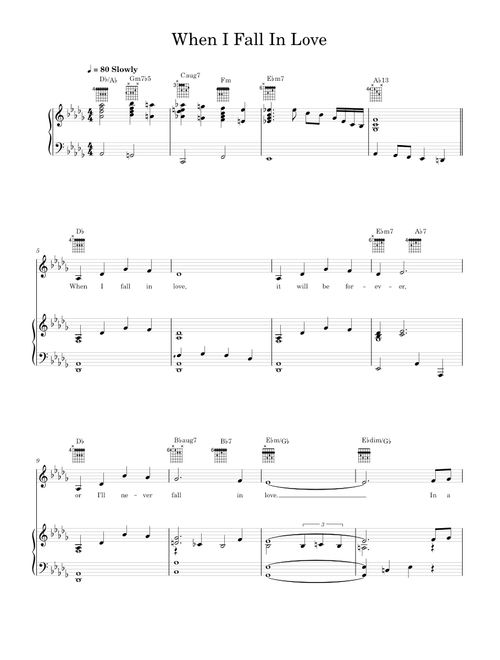 When i fall in love - Nat King Cole (Piano-Voice-Guitar)