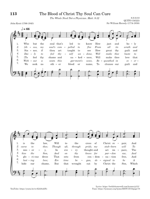 0113 The Blood of Christ Thy Soul Can Cure