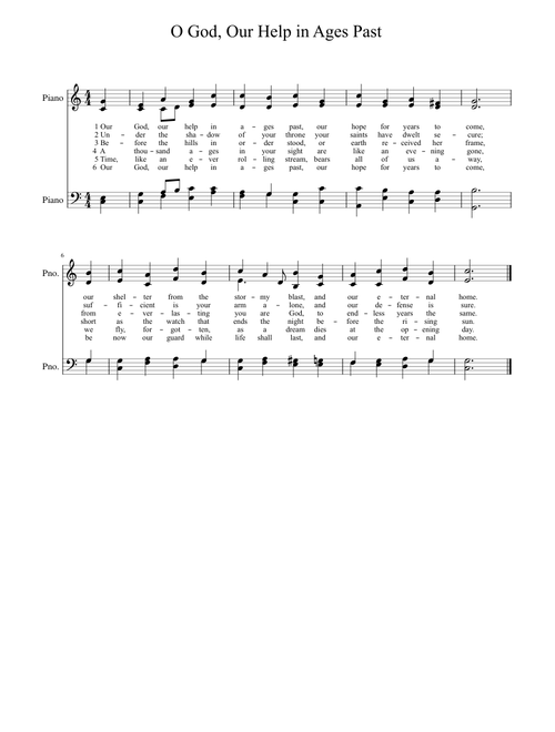 O God, Our Help in Ages Past - Isaac Watts
