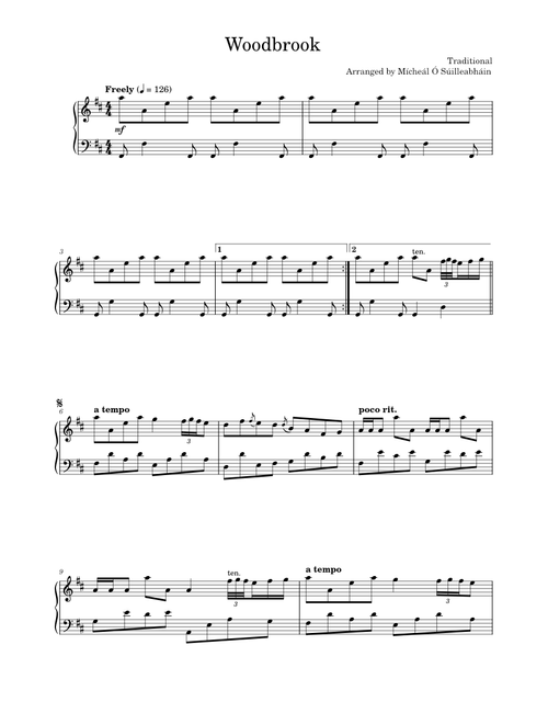 Woodbrook - Traditional Spiritual (Piano Solo)