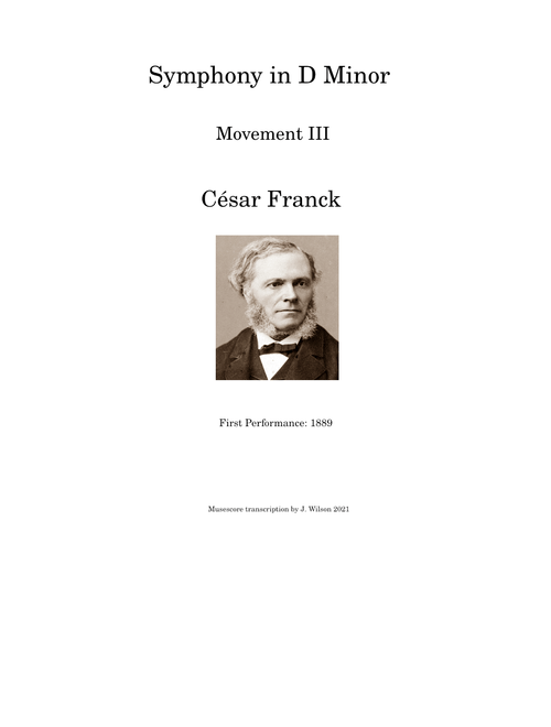 César Franck Symphony in D Minor Movement III
