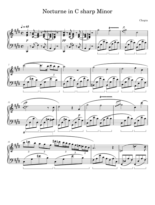 Nocturne in C sharp Minor