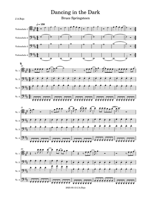 Dancing In The Dark (Arr. J.A.Rojo) - Bruce Springsteen (String Quartet)