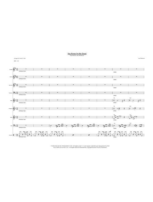 You Know I'm No Good (Arr. David E. Clark) - Amy Winehouse Featuring Ghostface Killah (Large Ensemble)