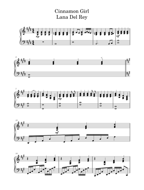 Cinnamon girl – Lana Del Rey