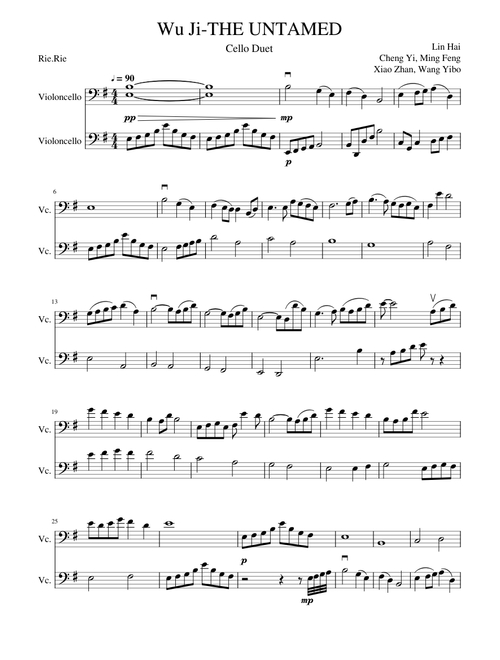Wuji(无羁)-THE UNTAMED for Cello